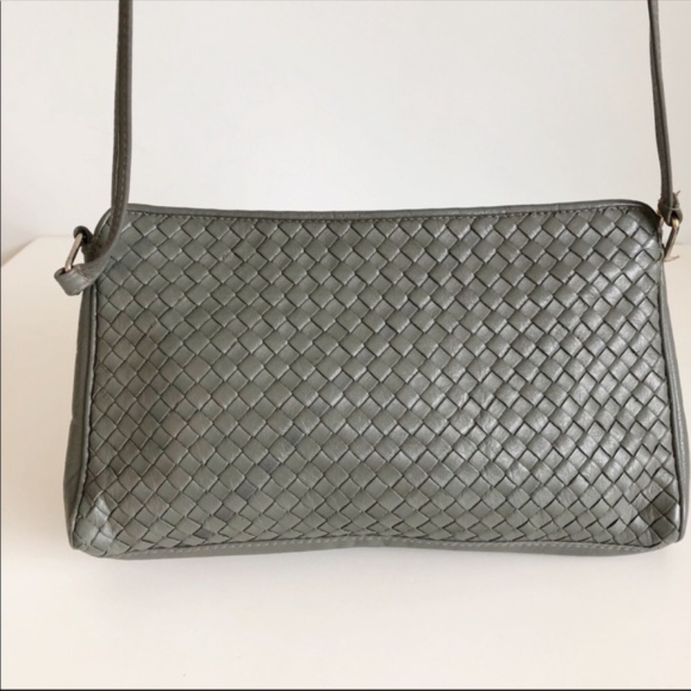 Vintage Ganson Woven Leather Crossbody